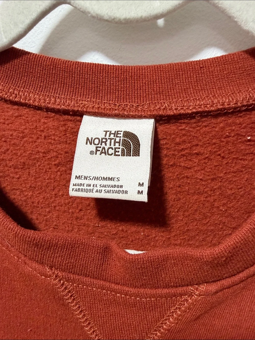 The North Face Men’s Crewneck Sweatshirt Orange Fleece Lined‎ Size Medium Casual